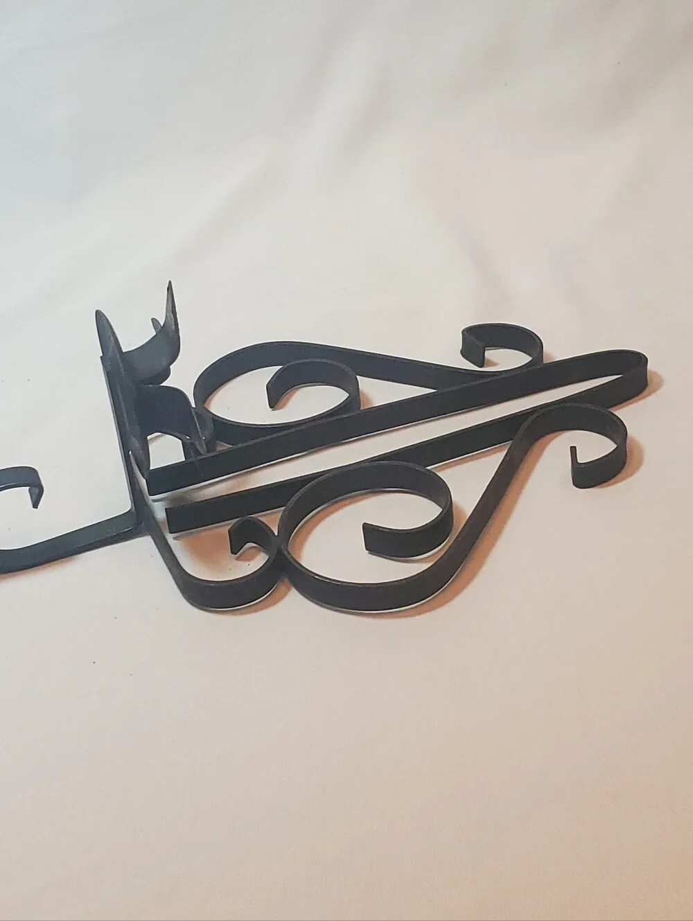 Black Victorian Gothic Vtg Scroll Wall Hanging Sconce Taper Candle Holder